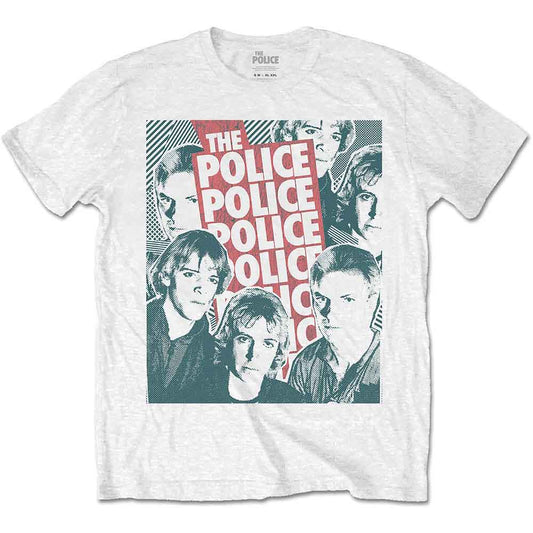 The Police Half-tone Faces [T-Shirt] - Rock Band Apparel