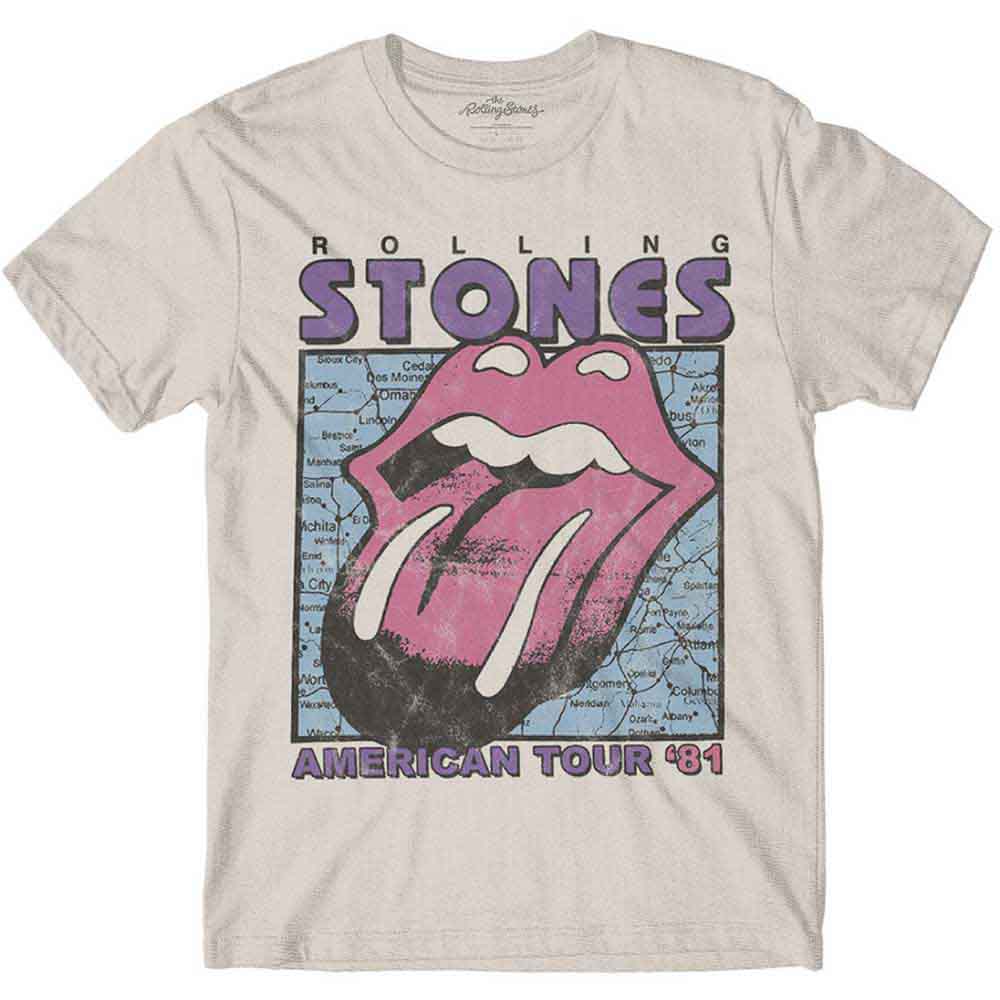 The Rolling Stones American Tour Map [T-Shirt] - Rock Band Apparel