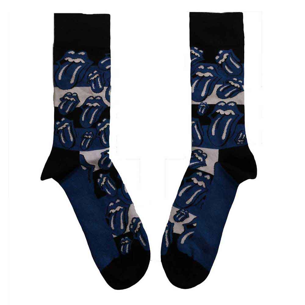 The Rolling Stones Blue Tongues [Socks] - Rock Band Apparel