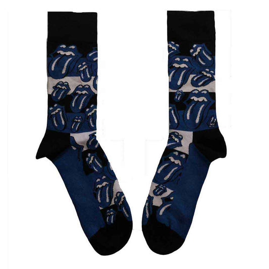 The Rolling Stones Blue Tongues [Socks] - Rock Band Apparel