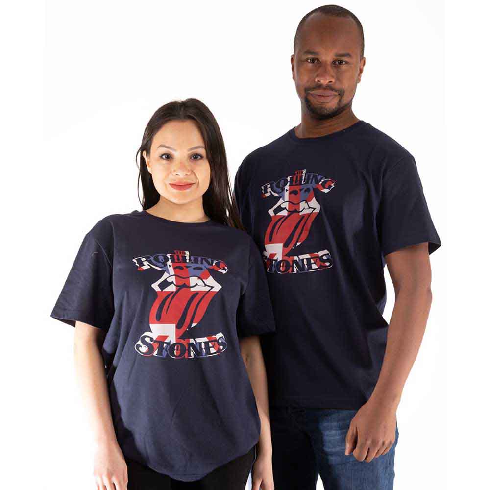 The Rolling Stones British Flag Tongue [T-Shirt] - Rock Band Apparel