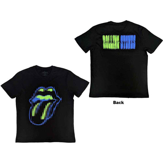 The Rolling Stones Distorted Tongue [T-Shirt] - Rock Band Apparel
