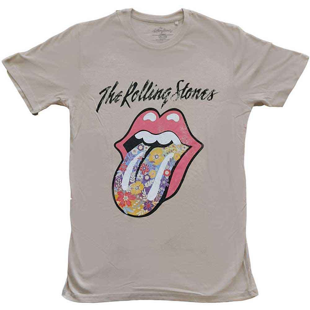 The Rolling Stones Flowers Tongue [T-Shirt] - Rock Band Apparel