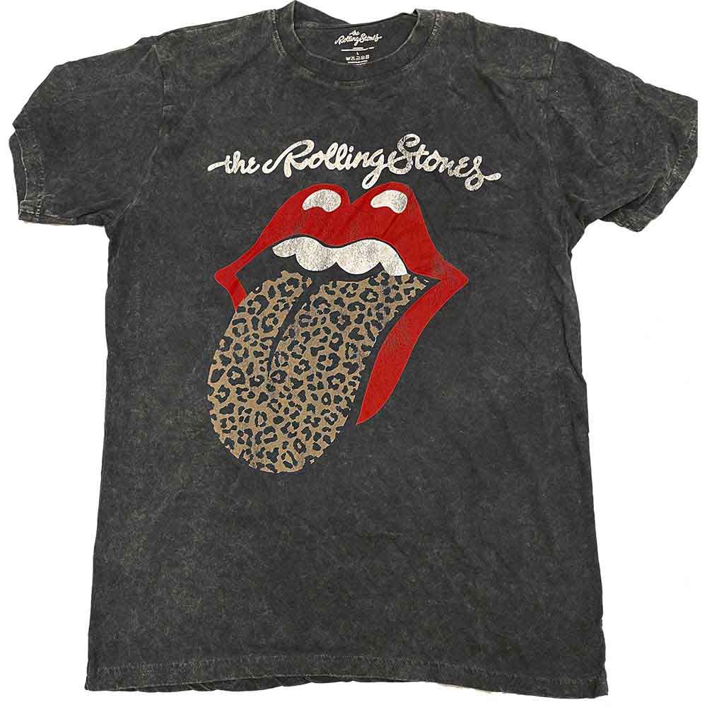 The Rolling Stones Leopard Tongue [T-Shirt] - Rock Band Apparel