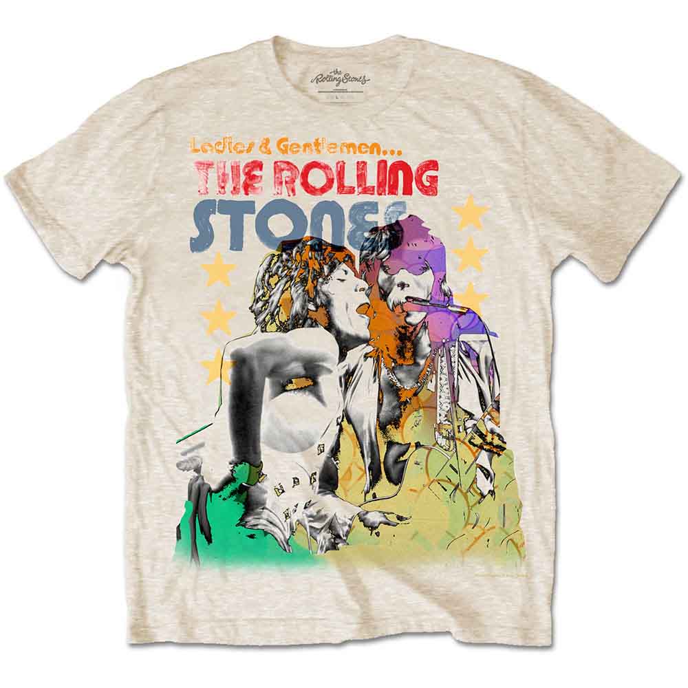 The Rolling Stones Mick & Keith Watercolour Stars [T-Shirt] - Rock Band Apparel