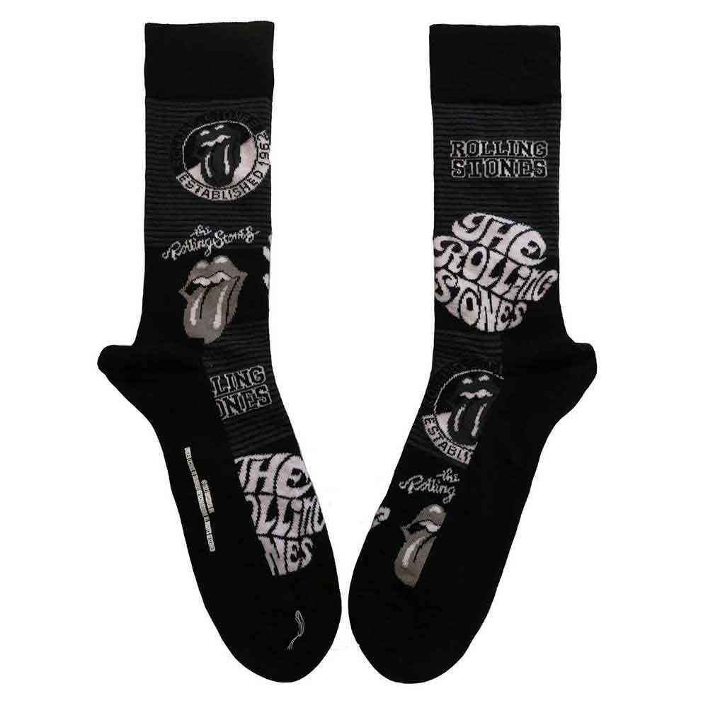 The Rolling Stones Mono Logos [Socks] - Rock Band Apparel