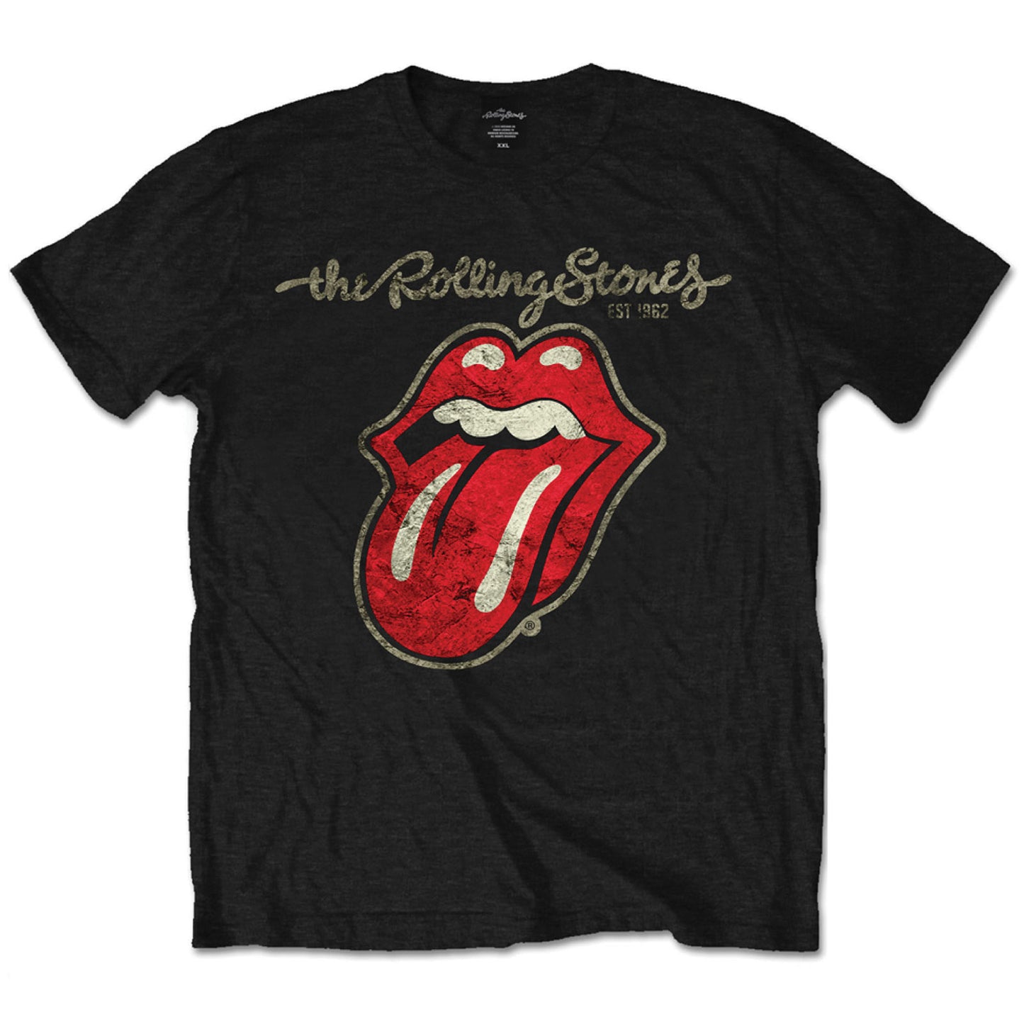 The Rolling Stones Plastered Tongue [T-Shirt] - Rock Band Apparel