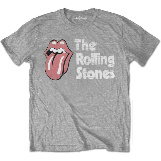 The Rolling Stones Scratched Logo [T-Shirt] Grey