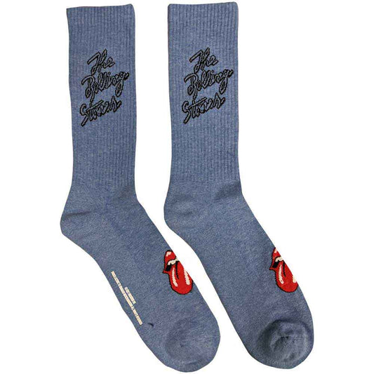 The Rolling Stones Script Logo [Socks] Blue