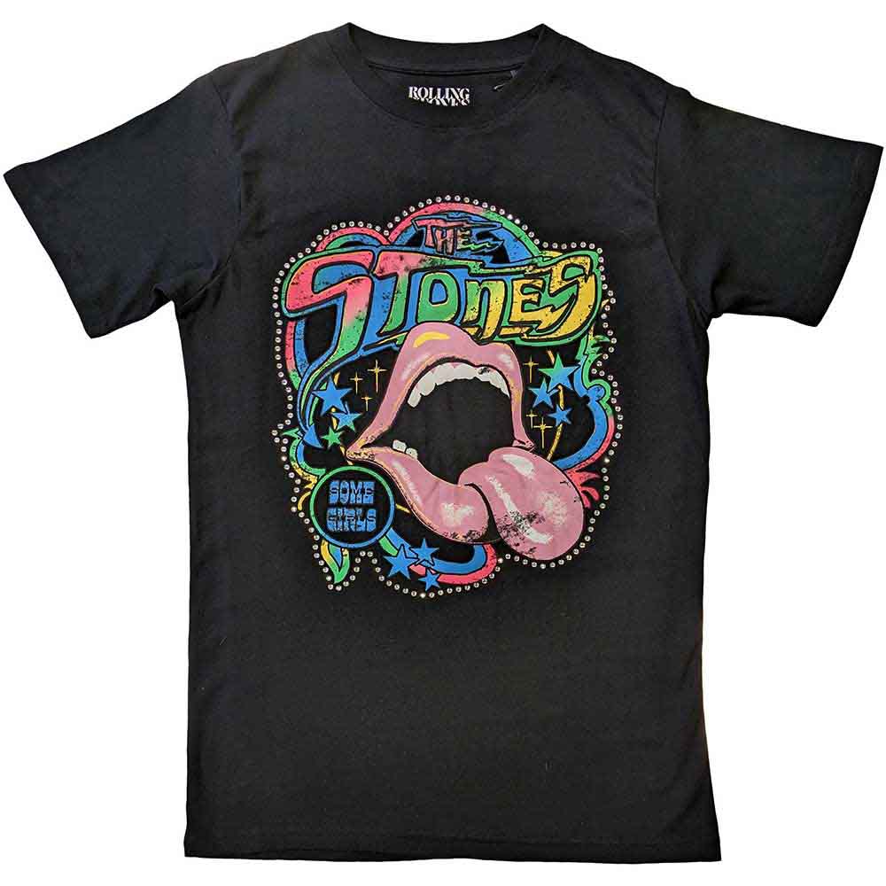 The Rolling Stones Some Girls Neon Tongue [T-Shirt] Black