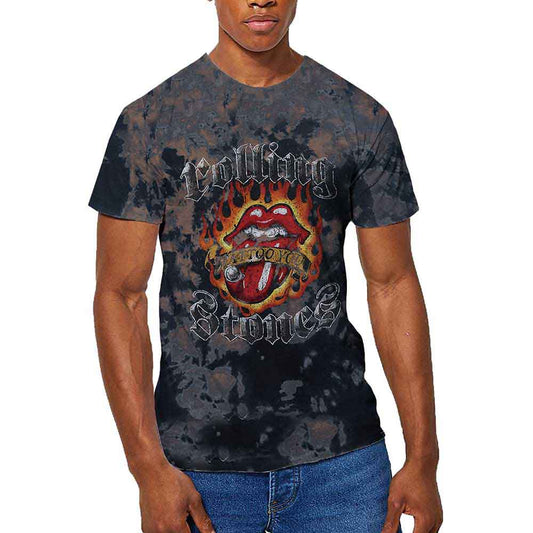 The Rolling Stones Tattoo Flames [T-Shirt] - Rock Band Apparel