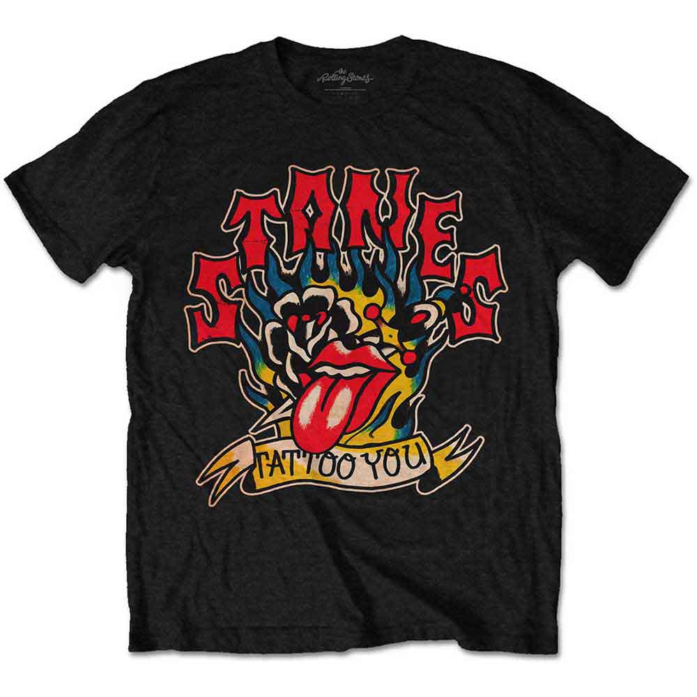 The Rolling Stones Tattoo You Blue Flames [T-Shirt] - Rock Band Apparel