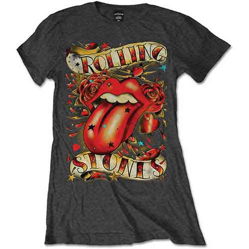 The Rolling Stones Tongue & Stars [T-Shirt] Grey