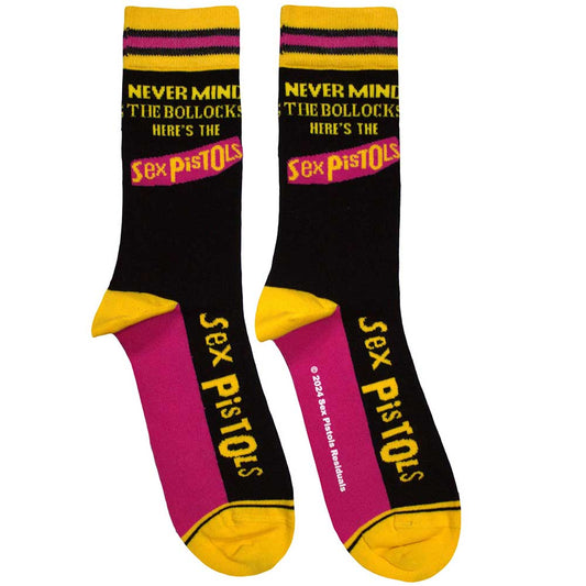 The Sex Pistols Never Mind The Bollocks Stripes [Socks] Black