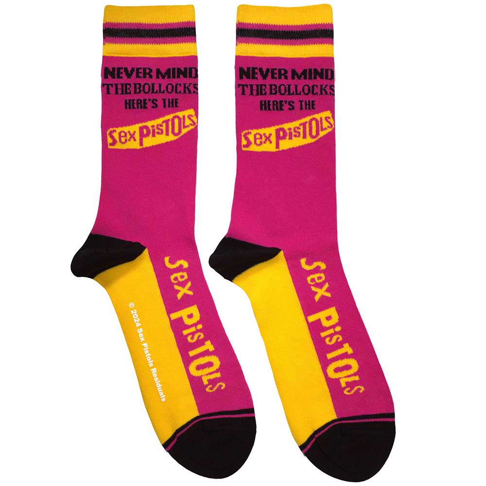 The Sex Pistols Never Mind The Bollocks Stripes [Socks] Pink