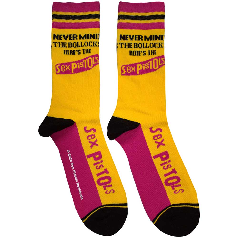 The Sex Pistols Never Mind The Bollocks Stripes [Socks] Yellow