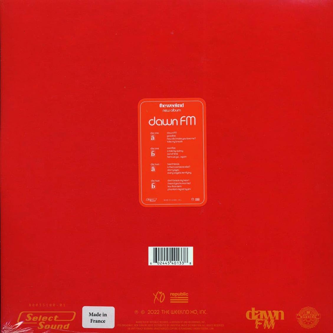Dawn FM [Explicit Content] (Limited Edition, Alternate Cover Artwork) [Import] (2 Lp) [Vinyl]