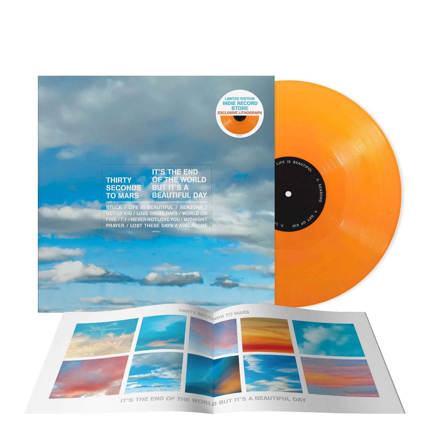Thirty Seconds To Mars - It's The End Of The World But It's A Beautiful Day [Tangerine LP] [Alternate Cover] [Vinyl]