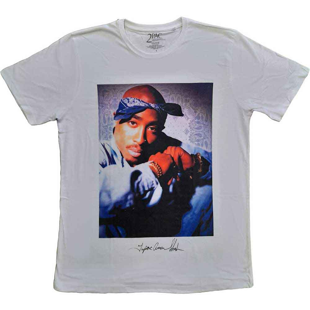 Tupac Blue Bandana [T-Shirt] - Rock Band Apparel
