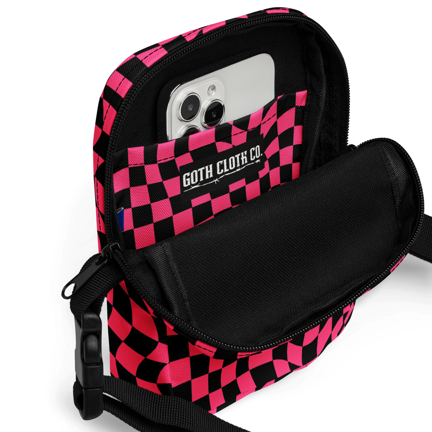 Twisted Tiles Checkerboard Crossbody Bag