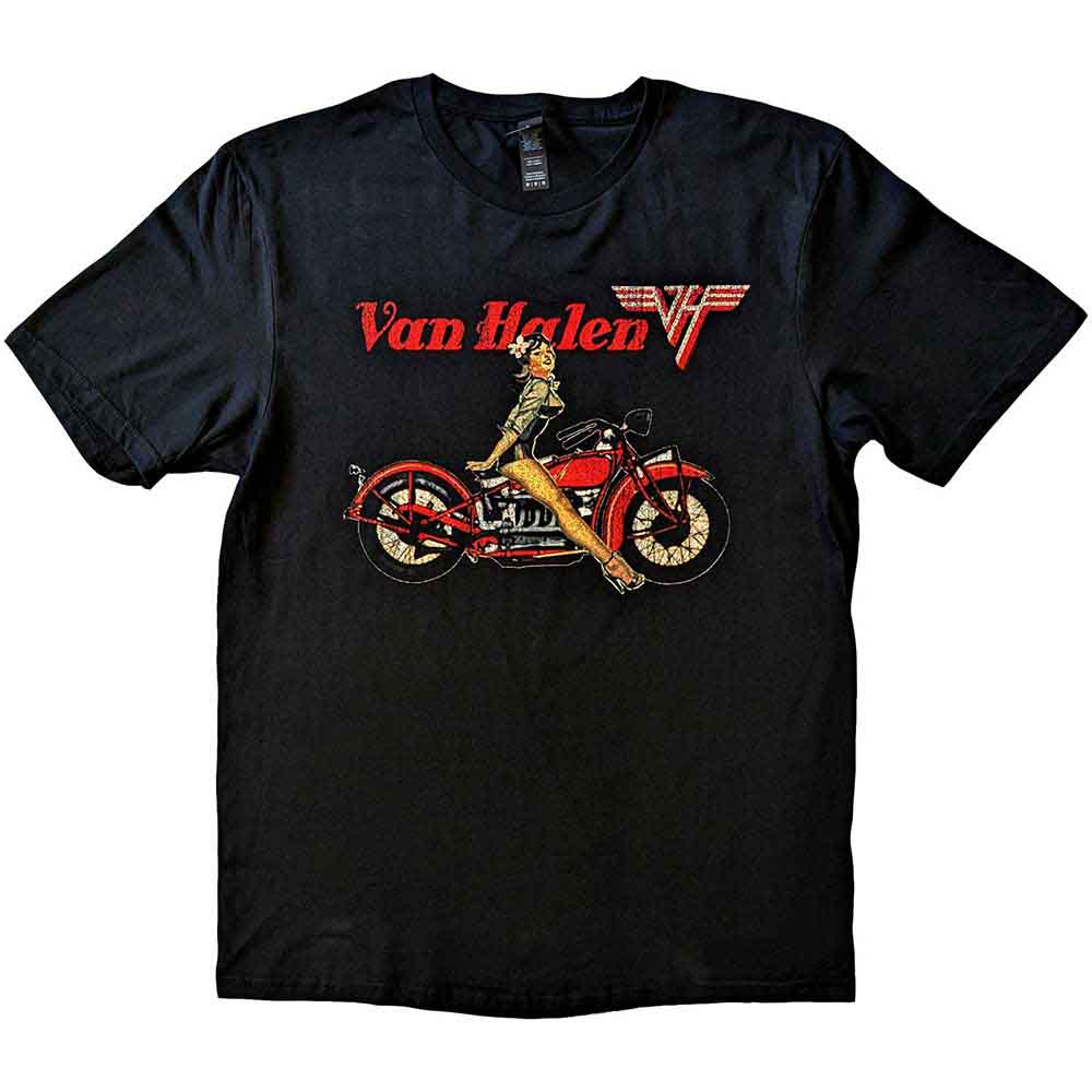 Van Halen Pin-up Motorcycle [T-Shirt] Black