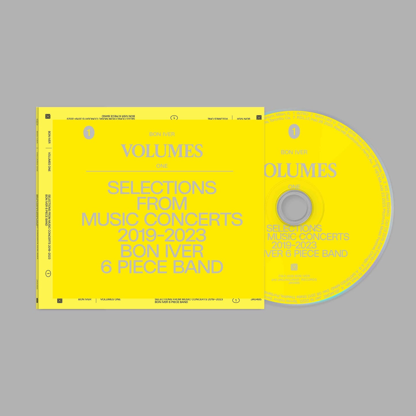 VOLUMES: ONE "SELECTIONS FROM MUSIC CONCERTS 2019-2023 BON IVER 6 PIECE BAND” [CD]