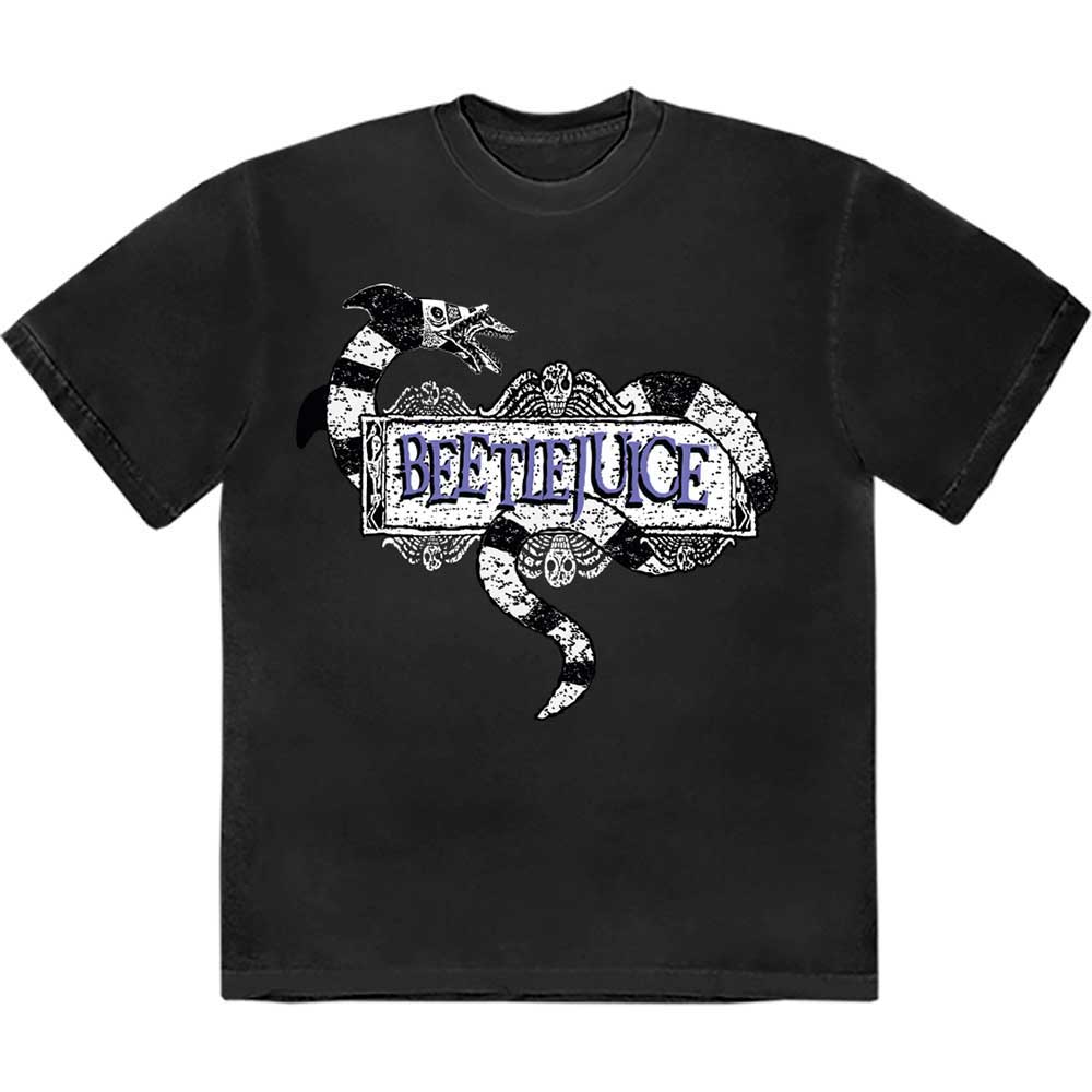 Warner Bros Beetlejuice Snake Badge [T-Shirt] - Rock Band Apparel