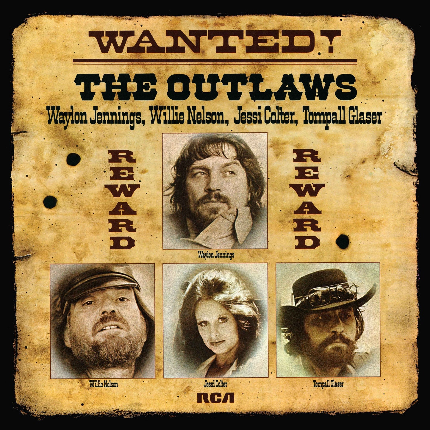 Waylon Jennings & Nelson Colter Glaser - Wanted! The Outlaws (50Th Anniversary) [Gold Vinyl] [Vinyl]