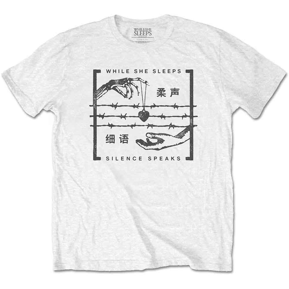 While She Sleeps Silence Speaks [T-Shirt] White