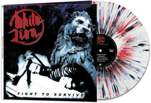White Lion - Fight To Survive - WHITE/ BLACK/ RED SPLATTER [Vinyl]