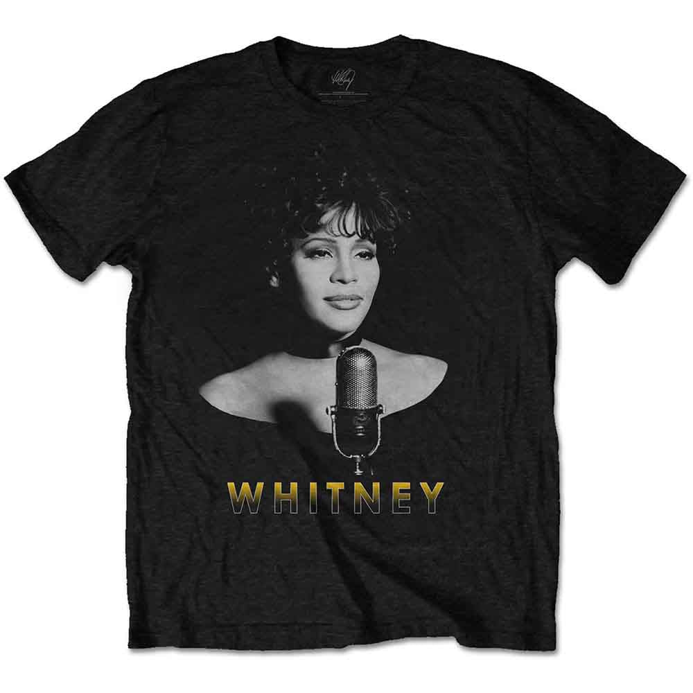 Whitney Houston Black & White Photo [T-Shirt] - Rock Band Apparel