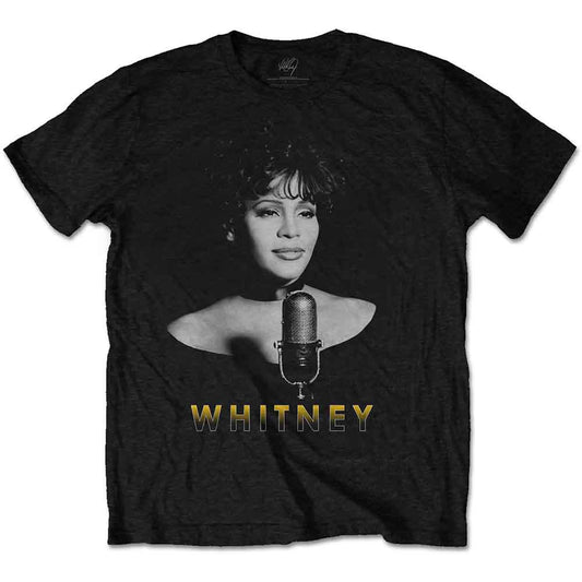 Whitney Houston Black & White Photo [T-Shirt] - Rock Band Apparel