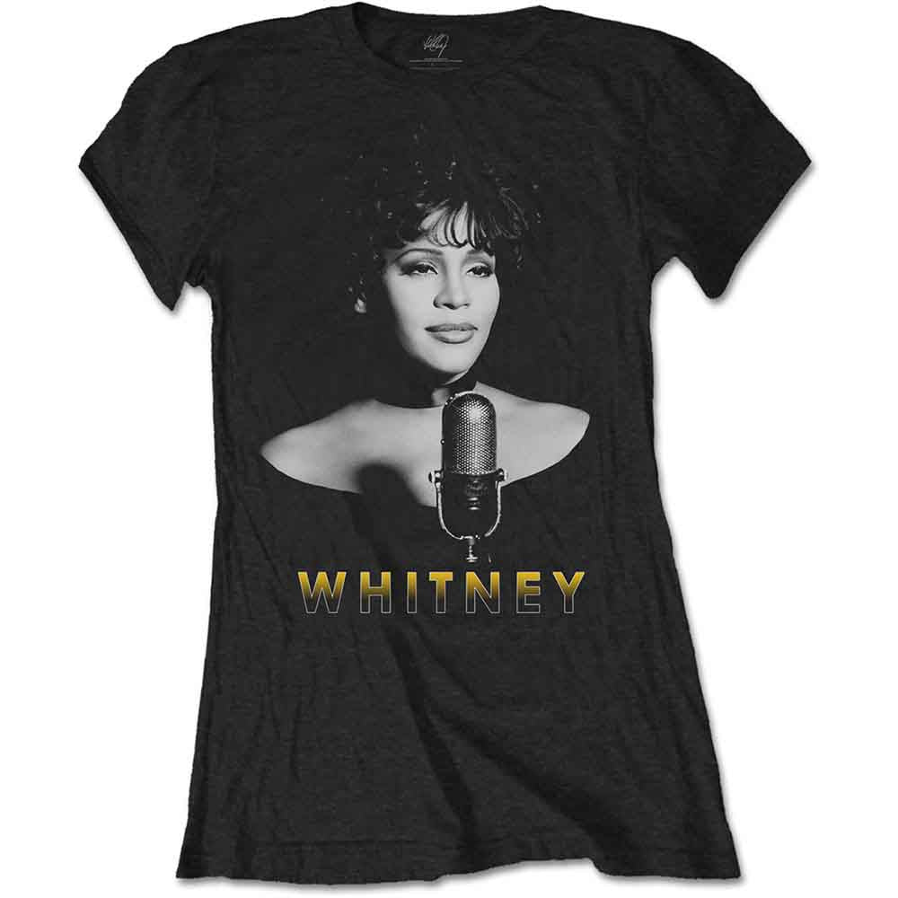 Whitney Houston Black & White Photo [T-Shirt] - Rock Band Apparel