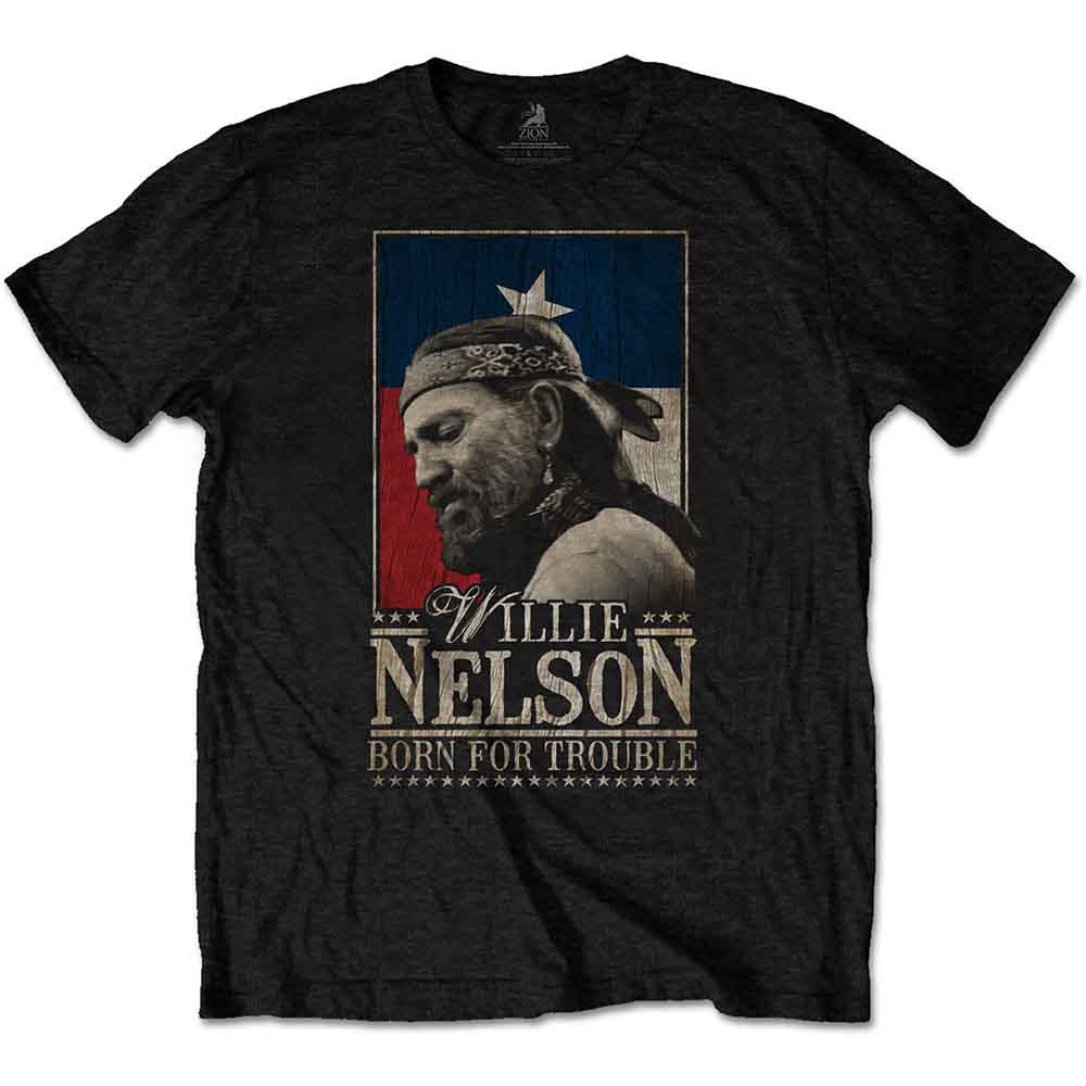 Willie Nelson Born For Trouble [T-Shirt] Black