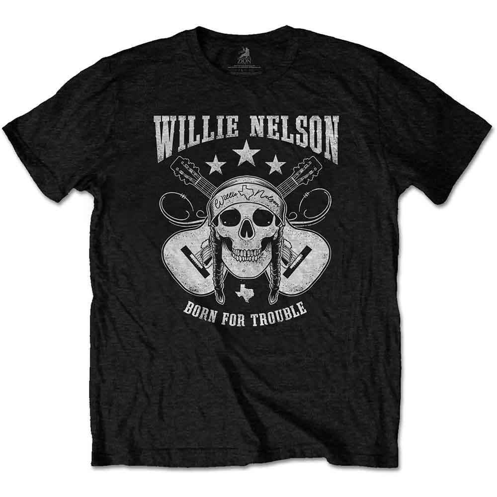Willie Nelson Skull [T-Shirt] Black