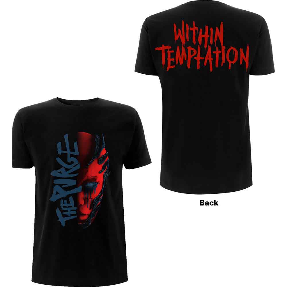 Within Temptation Purge Outline (Red Face) [T-Shirt] Black