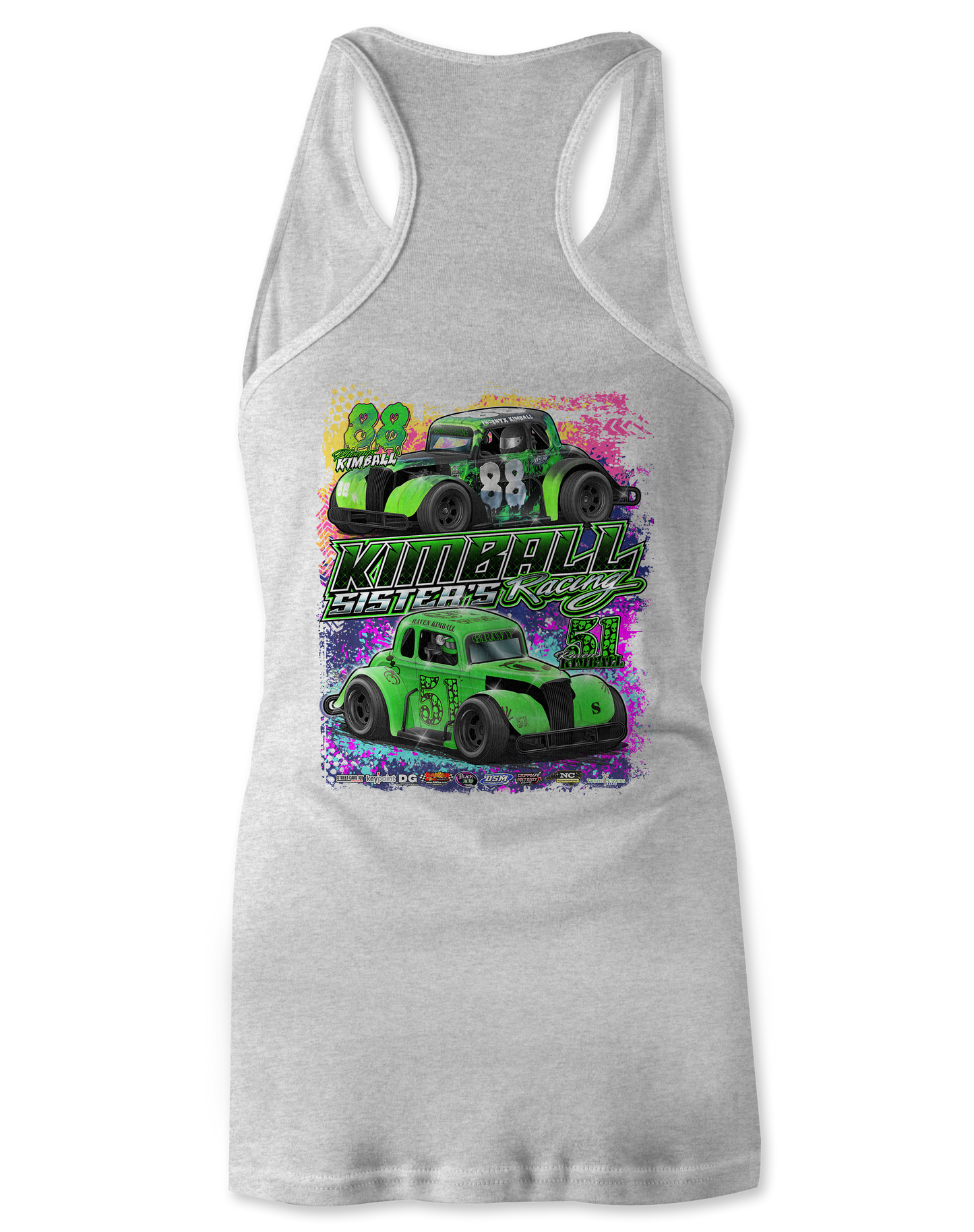 Kimball Sisters Racing Tank Tops