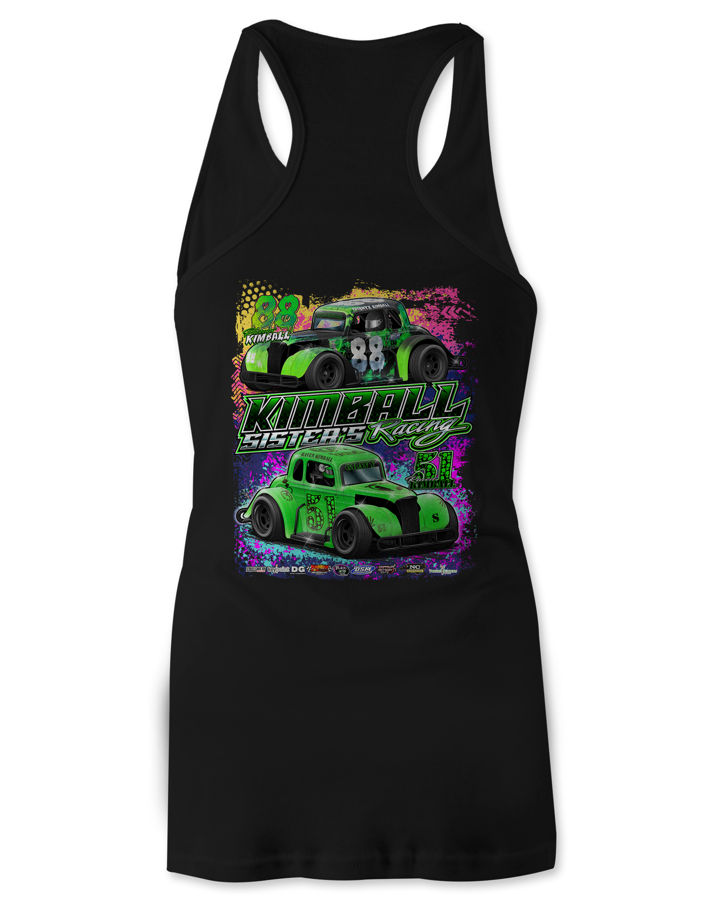 Kimball Sisters Racing Tank Tops