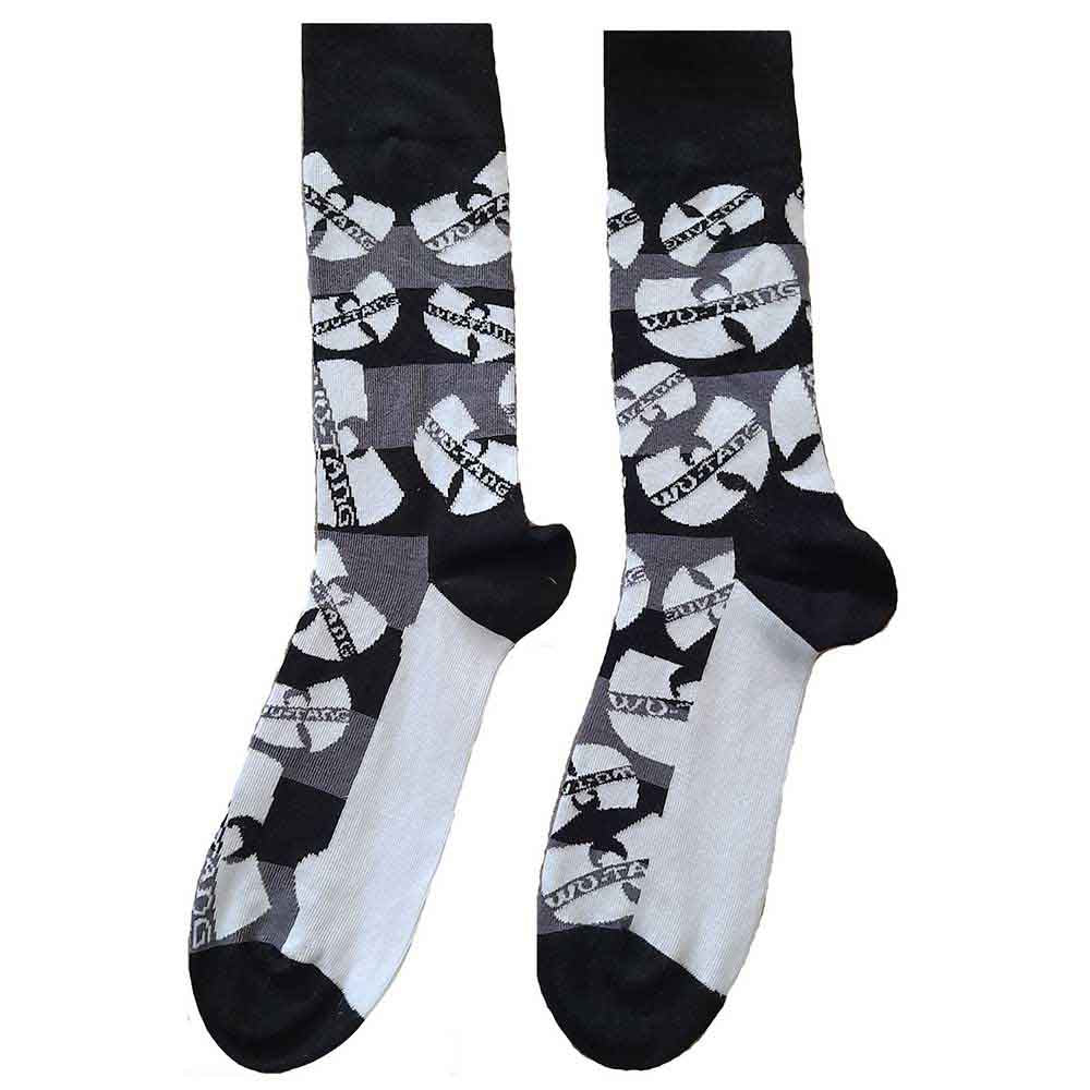 Wu-tang Clan Logos Monochrome [Socks] Black, White, Grey
