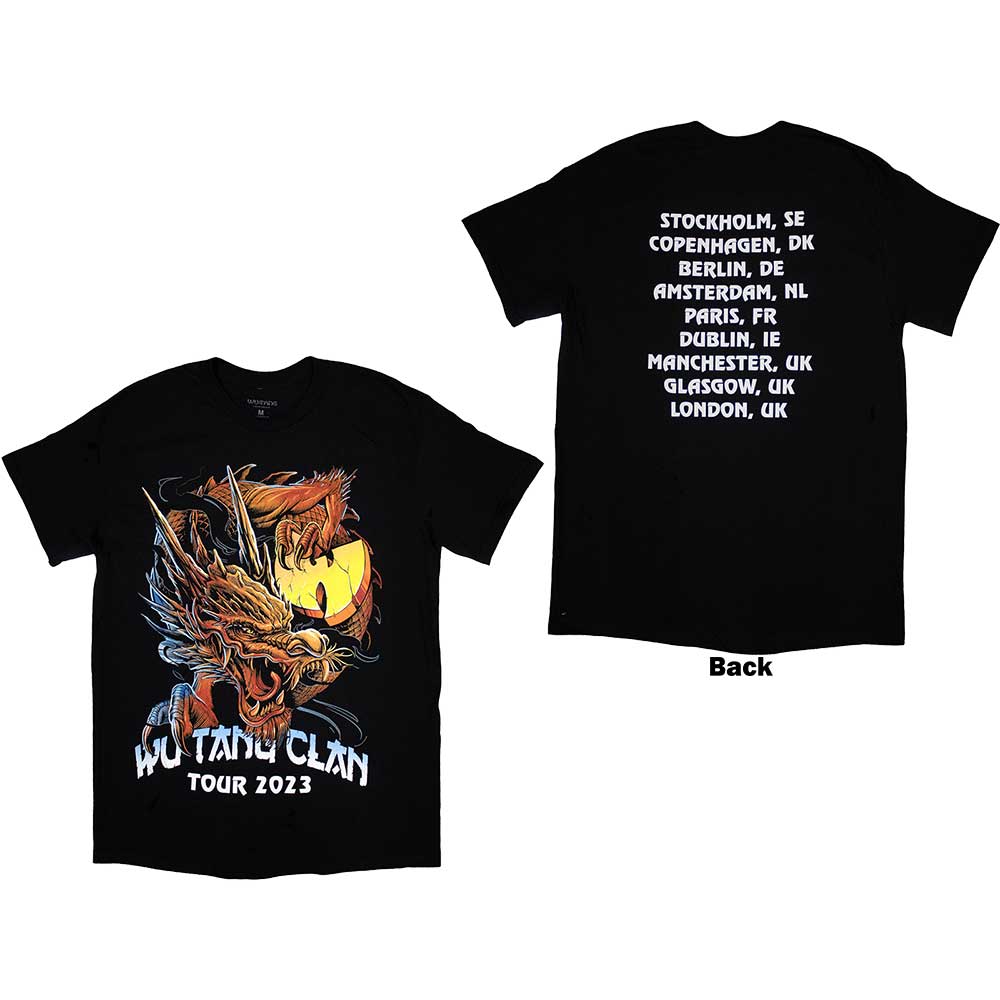 Wu-tang Clan Tour '23 Dragon Back Print [] Black