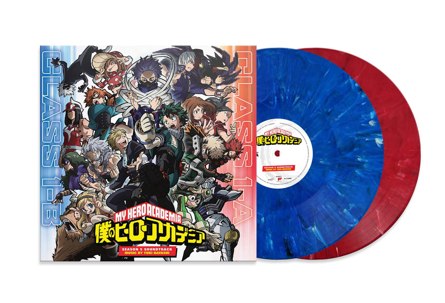 Yuki Hayashi - My Hero Academia: Season 5 (Original Series Soundtrack) (Colored Vinyl, Blue, Red, 150 Gram Vinyl) (2 Lp's) [Vinyl]