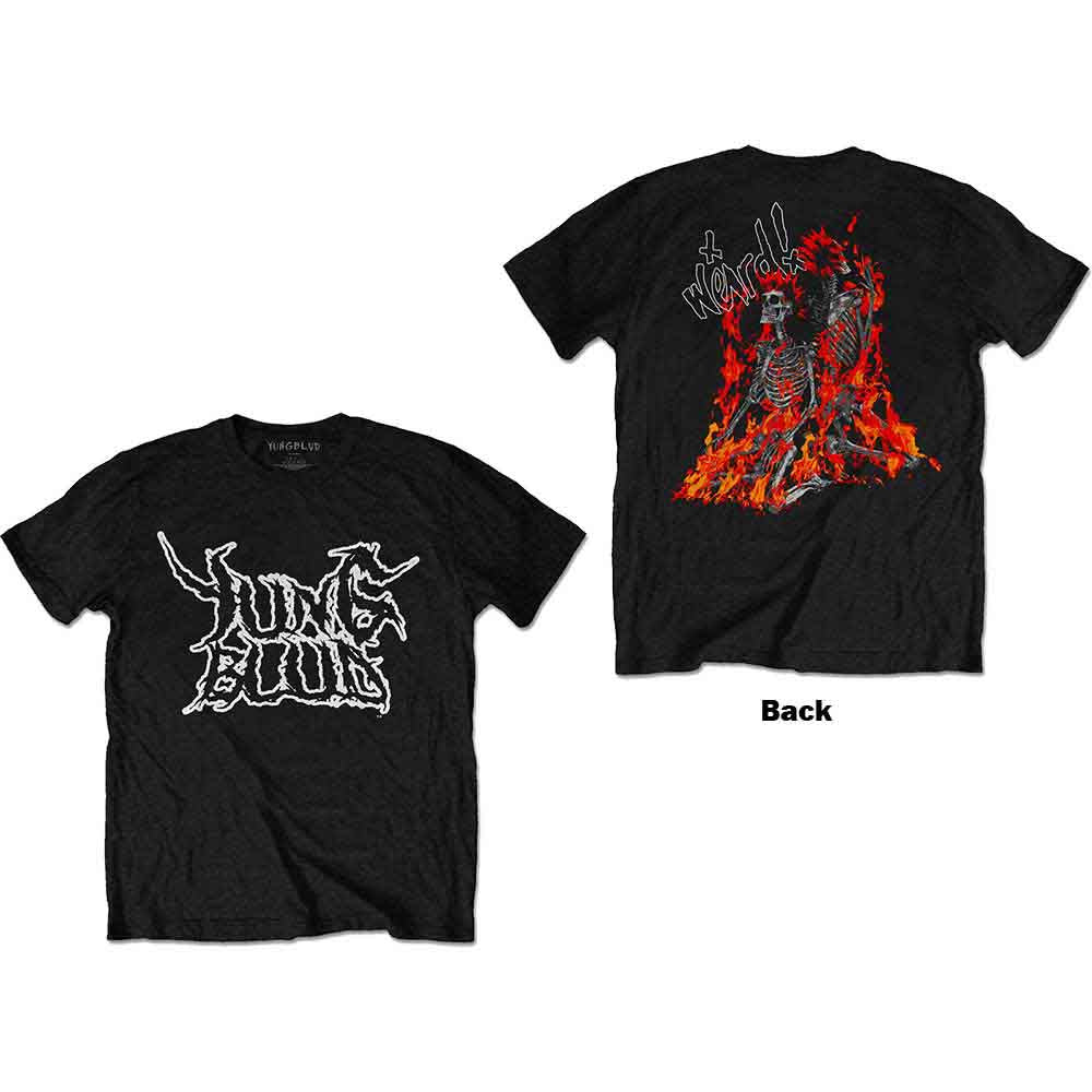 YUNGBLUD Weird Flaming Skeletons [T-Shirt] - Rock Band Apparel